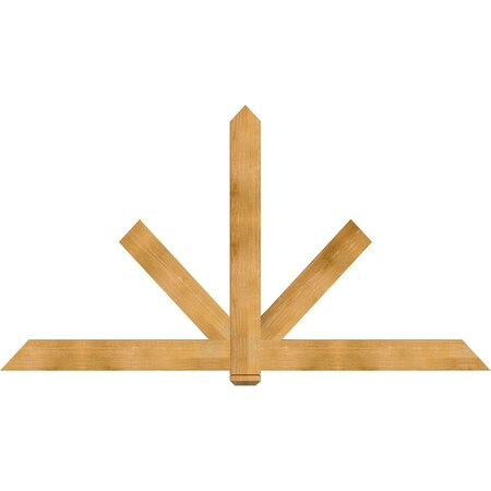 Ekena Millwork Kennewick Rough Sawn Timber Gable Bracket, Western Red Cedar, 96"W x 52"H x 2"D x 6"F, 13/12 Pitch GBW096X52X0206KEN00RWR